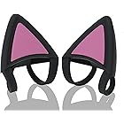 WeThinkeer Pink Kitty Ears for Headsets, Lovely Attachable