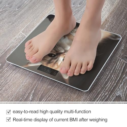 Báscula digital Cute Kitty para peso corporal con pantalla LED miniatura 5