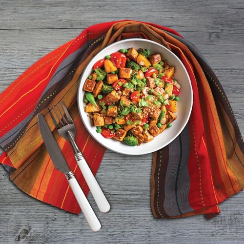 Urban-Villa-Kitchen-Towels-Cuisine-Stripes-Premium-Quality-100-Cotton-Dish-Towels-Mitered-Corners-Ultra-Soft-Size-20X30-Inch-Red-Multi-Highly-Absorbent-Bar-Towels-Tea-Towels-Set-of-6 Urban Villa Kitchen Towels Cuisine Stripes Premium Quality 100 Cotton Dish Towels Mitered Corners Ultra Soft Size 20X30 Inch Red Multi Highly Absorbent Bar Towels Tea Towels Set of 6