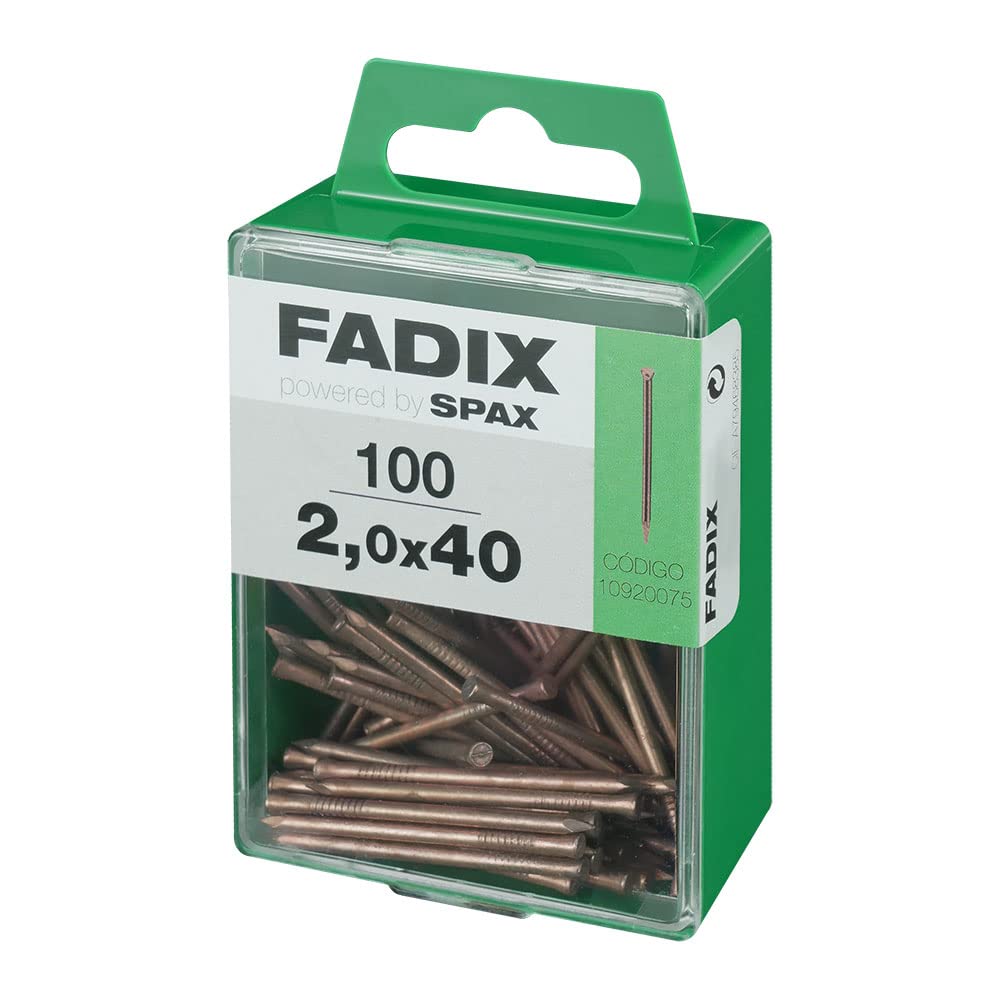 FADIX 18065 Box M 100 pcs. Nail Steel Bearing 2x40mm, Multicoloured