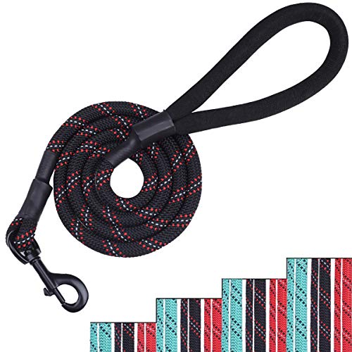 Vivaglory 5ft Heavy Duty Rope Dog Leash with The Most Comfortable Padded Handle