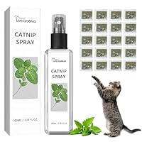 Xionghonglong Katzenminze Spray,mit 20 Pcs Katzenminze,100% natürlich ohne Zusatzstoffe, Catnip Spray,Katzenfreude-Spray,für Katzen und Kätzchen, 100 ml(3.38 Oz)