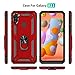 for Galaxy A11 Phone Case, Samsung A11 Phone Case with Screen Protector, Military Grade Protective Cases with Ring for Samsung Galaxy A11 (Red)