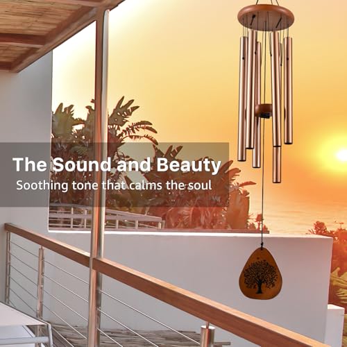 Image of AMBOBE Memorial Wind Chimes Gifts, Sympathy Wind Chimes, Sympathy Gifts for Loss of Loved One, Bereavement Gift Baskets, Home Decor Outdoor Garden, Soothing Melodic Tones for Grieving Hearts