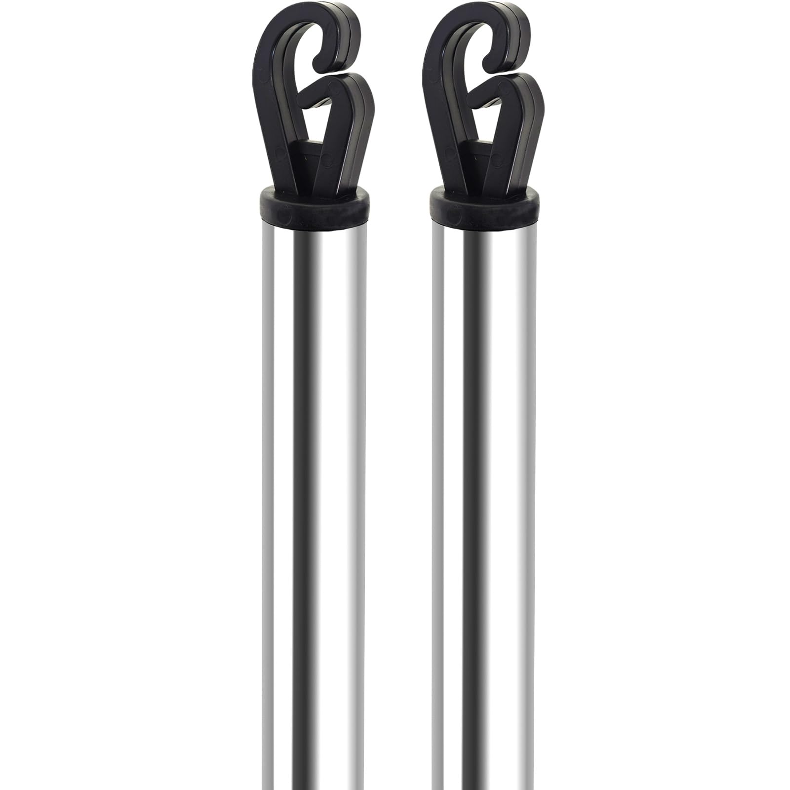 2 x 2.24 M Washing Line Pole Telescopic, Heavy Duty Stainless Steel Washing Line Prop, Clothes Props for Washing Line Outside, Home Garden Clothes Line Prop Laundry Support