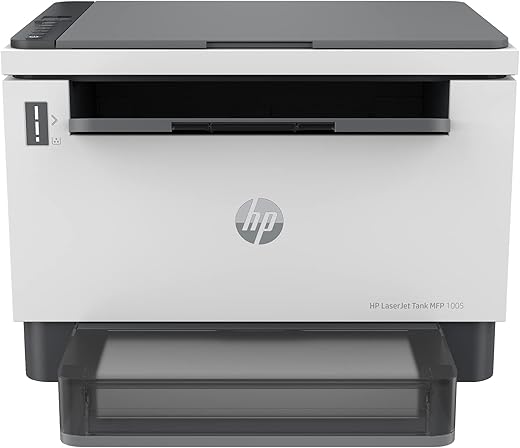 HP Laserjet Tank 1005 Print+Copy+Scan, Lowest Cost/Page – B&W Prints, Easy 15 Sec Toner Refill, Smart Guided Buttons, Best for Business