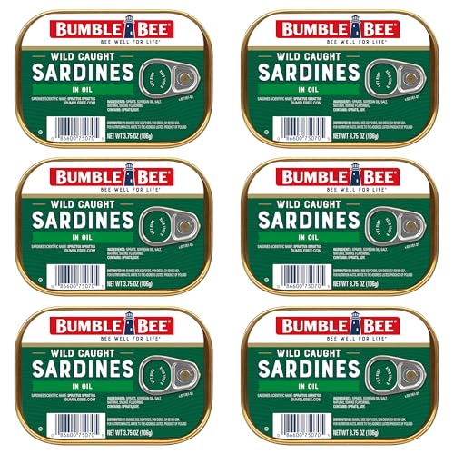 Image of Bumble Bee Wild Caught Sardines in Oil, 3.75 oz (6-Pack)