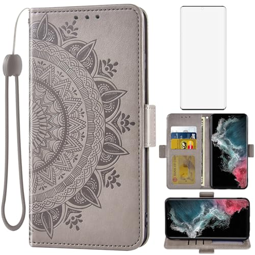 Protection écran verre trempé Samsung S22 5G et coque portefeuille à rabat