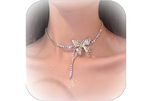 Monarch Butterfly Choker Necklace: A Tapestry of Shinning Crystals