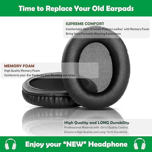 Almohadillas de Repuesto de Cuero Proteico Premium para auriculares Technics RP-F200 RP-F290 RP-F295 miniatura 3