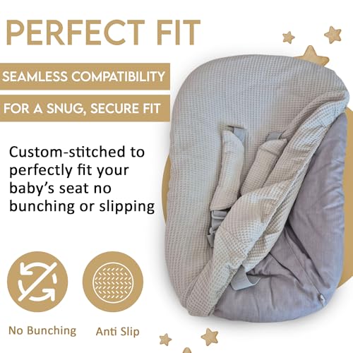 Image of Cotton Cover Sheet Compatible with Stokke Tripp Trapp High Chair Newborn Set (Baby Pink)