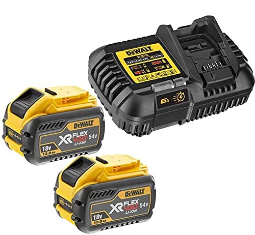 2 x Dewalt DCB548 18v / 54v XR Flexvolt 12.0ah Battery +DCB116 Flex Volt Charger