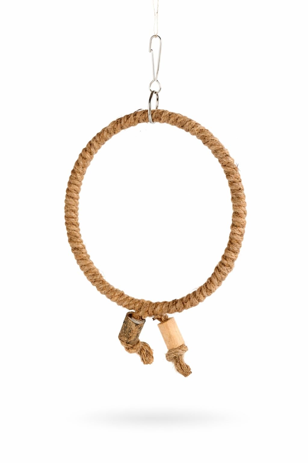 KSK 6.5"'Natural Jute Rope Circle Swing Bird Toys Perches Toy Parrot Toy for Budgie, Cockatiels, Conures, Finches, Small Parakeets.-image-49