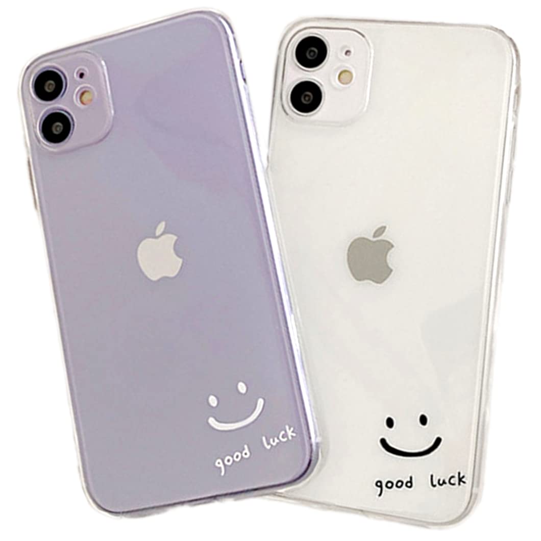 Amazon.co.jp: 【LuceTerra】iPhoneケース スマイル ニコちゃん クリア 