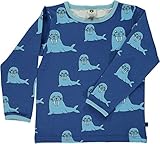 smafolk badeanzug 110  Smafolk Langarmshirt Allover Walross blau Gr. 104-110