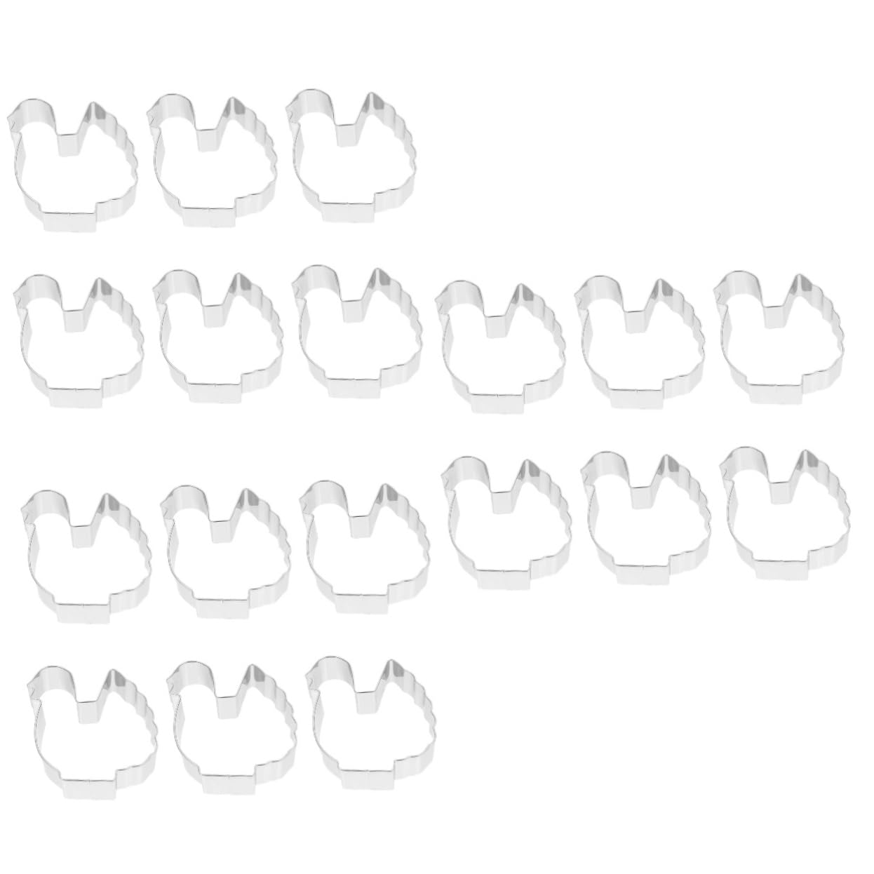 ABOOFAN 18 Pcs Moule En Acier Inoxydable Emporte-pièce Poussin Confiserie Bonbons Pour Les Enfants Emporte-pièces à La Dinde Moule à Biscuit En Métal Noël Outil Aenima Le Dessert Écureuil