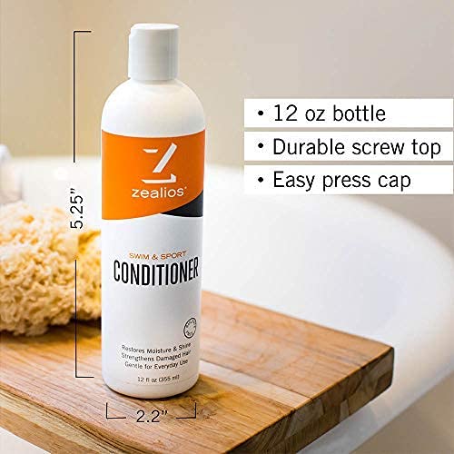 Miniatura 7 de Zealios Champú de natación y deporte fórmula hidratante (32 onzas) y acondicionador de natación (32 onzas), repara, hidrata, protege, repara el