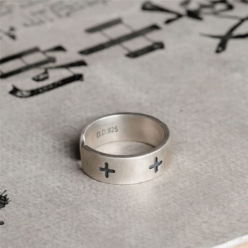 925 Sterling Silber Kreuz Ring Für Männer Frauen Vintage Verstellbarer Christentum Ring 925 Silber Schmuck