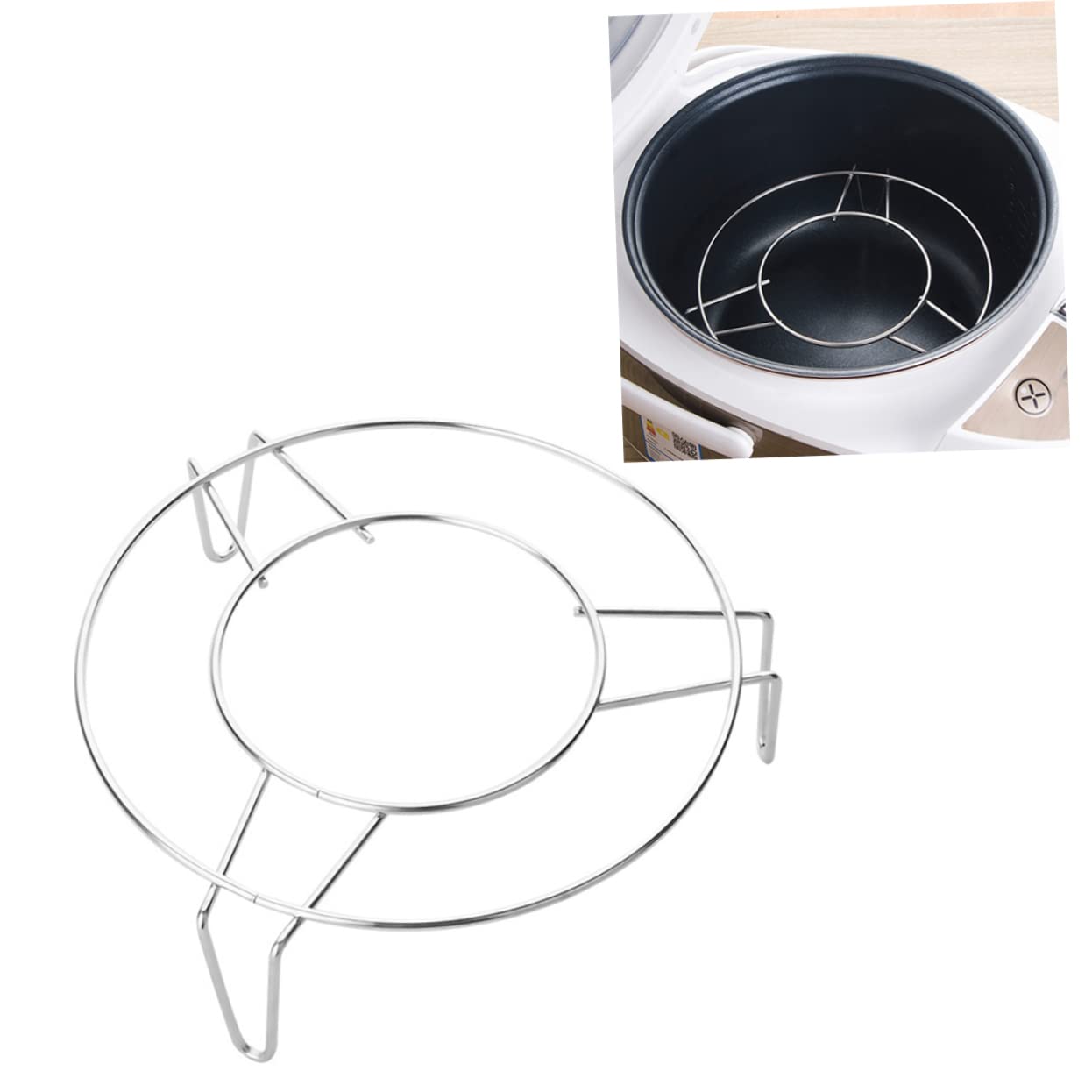 Soporte de vapor de acero inoxidable redondo con tres patas para estufa y cocina