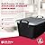 Life Story 6-Pack Plastic Storage Bins with Lids, Black & Gray, 55 Quart - Stackable, Heavy-Duty Tote Containers for Home, Garage or Moving, Secure Snap-Lock Lid & Built-In Handles for Easy Carrying