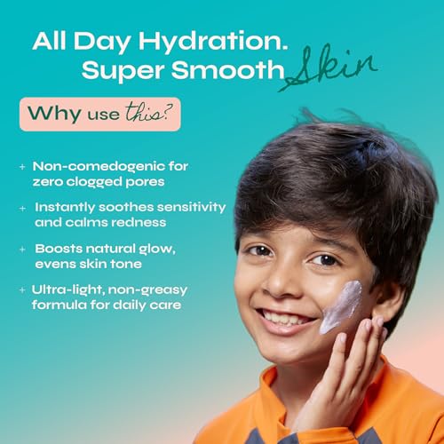 Image of Tikitoro Kids Hydrating Face Cream with Saffron, Chamomile & Jojoba Oil | Lightweight Face Moisturizer for All Skin Types | Non-Comedogenic | (Age: 4+) (50grams x 2)