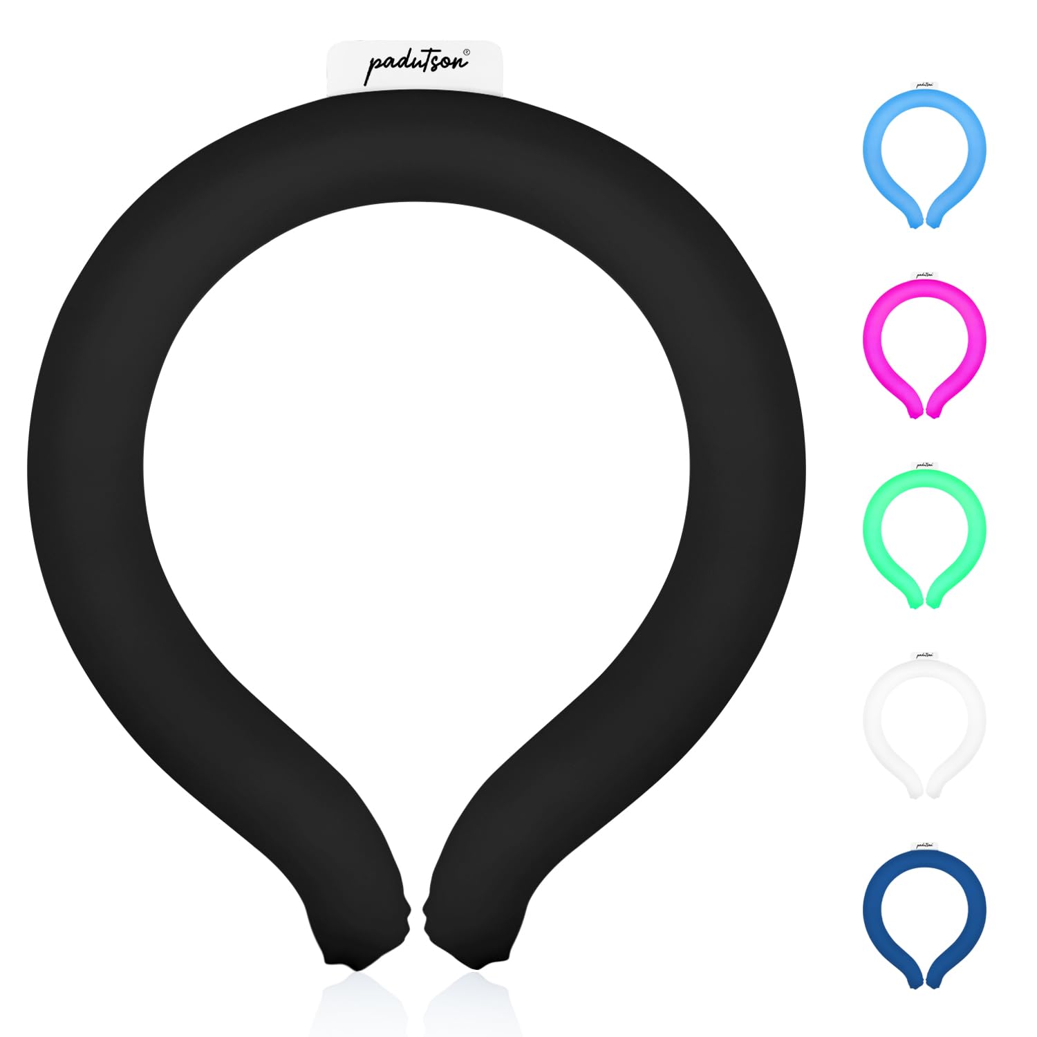 Neck Cooling Tube, Reusable Ice Neck Cooler Wearable Body Cooling Products for Outdoor Indoor, Relief for Hot Flashes and Summer, Black