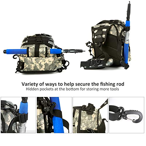 Lixada Sac à Dos de Pêche Rangement de Pêche Multifonctionnel Étanche Sac De Pêche Sac à Bandoulière de Pêche Sac de… - Image 7