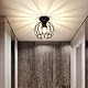 Comely Deckenleuchte Vintage, Industrial Kronleuchter Schwarz Metall in Käfigform, Retro Deckenlampe E27 Hängelampe Lampenschirm für Schlafzimmer, Wohnzimmer, Eingang, Balkon, Flur