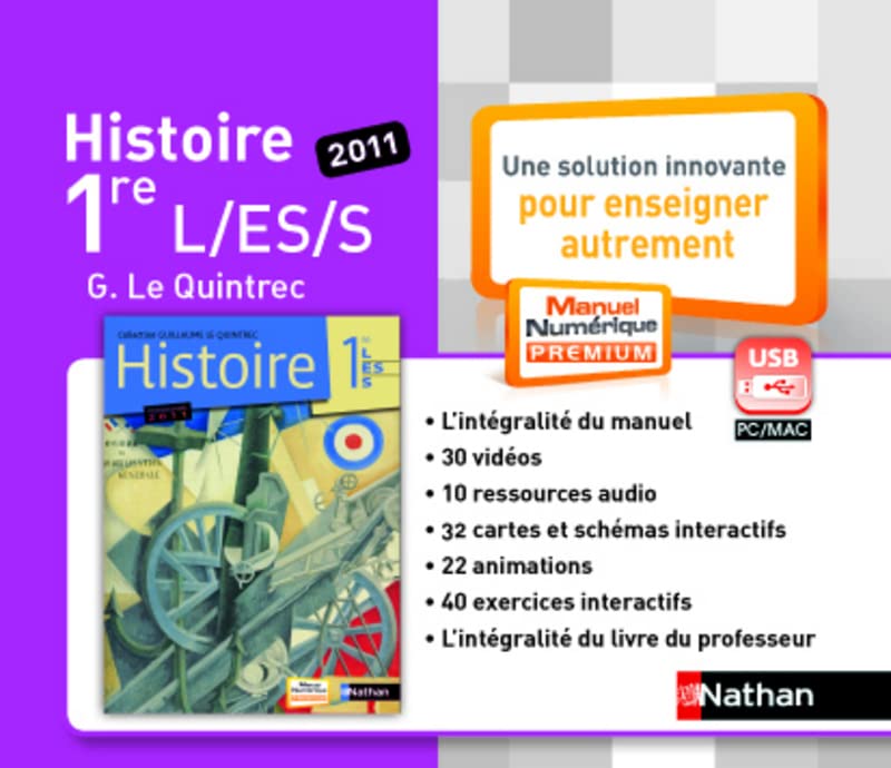 Histoire 1re - G. Le Quintrec - manuel numérique enrichi - clé USB - tarif non adoptant
