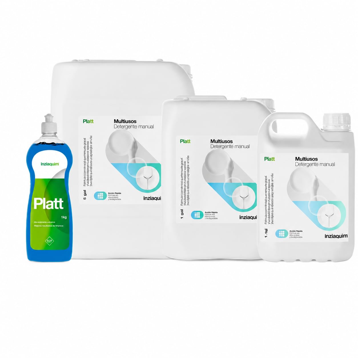 Platt Lavavajillas a Mano Concentrado 5kg – INSTAQUIM | Detergente Manual para Vajilla y Cristalería con Protectores de la Piel