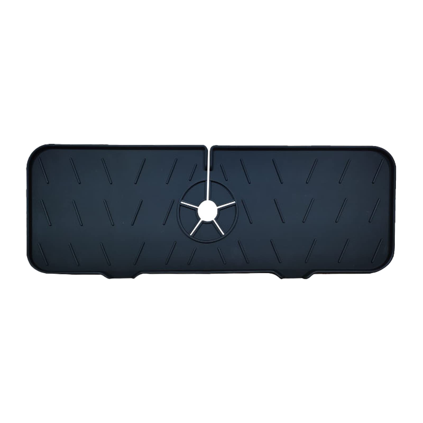 Silicone Sink Splash Guard, Kitchen Sink Splash Guard,Silicone Faucet Mat for Kitchen Sink, for Kitchen & Bathroom Countertop Protect(Black)