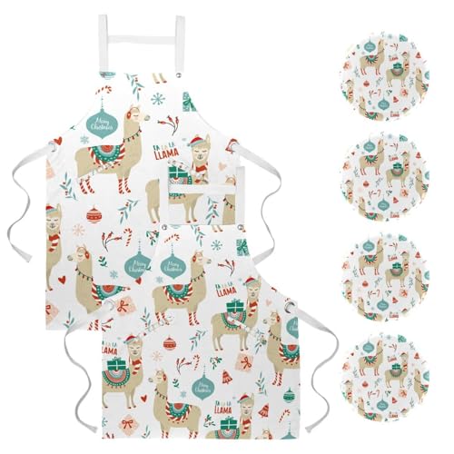 Tablier de serveuse et cuisine lot de 2 avec broches pour restaurant et bar