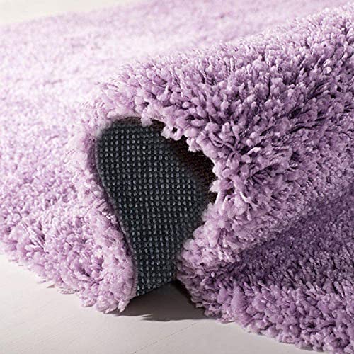Image of CD Carpet Anti Slip Shaggy Fluffy Fur Rugs and Carpet for Living Room Bedroom Kids Room Plain Circle Carpets for Home with 2 Inch Thickness (Color Royal Purple Size 4x4 Feet Round)