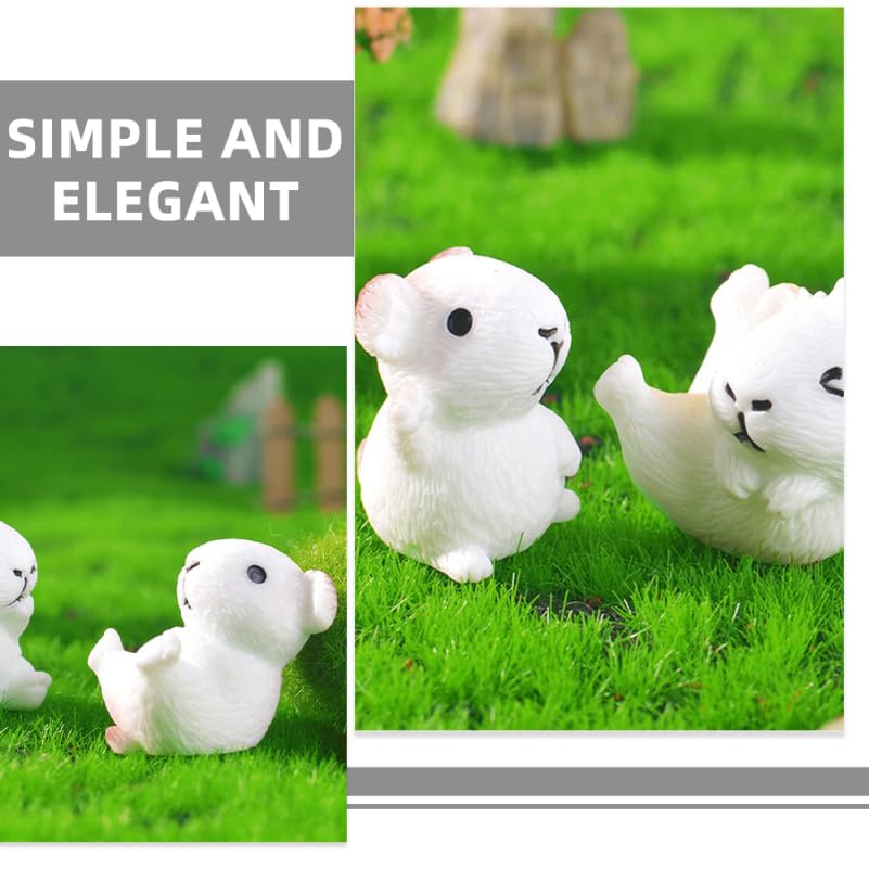 Image of balacoo 6Pcs Miniature Guinea Pig Resin Figurines Tiny Animal Model for Micro Landscape or Flowerpot Landscaping Garden Animal Statues Toy House Decoration Patio Lawn & Garden Decor