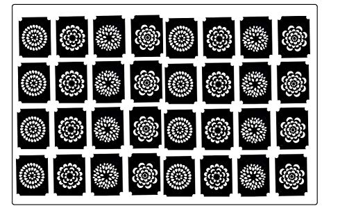 Flower Tattoo Stencil Collections (32 Tattoo Glitter Airbrush Stencil Flower c2)
