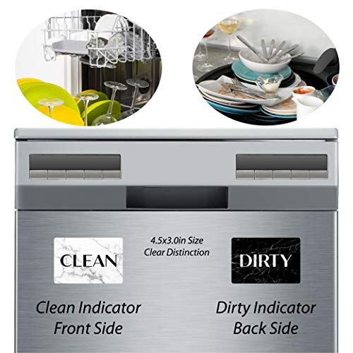 image for Brothers Bench Black and White Granite Dishwasher Magnet, Clean Dirty 