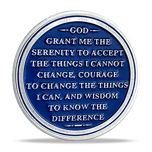 Image of Imasoner 1 Year Sobriety Coin Alcoholics Anonymous Medallion Sobriety Chip Anniversary Token Recovery Gift