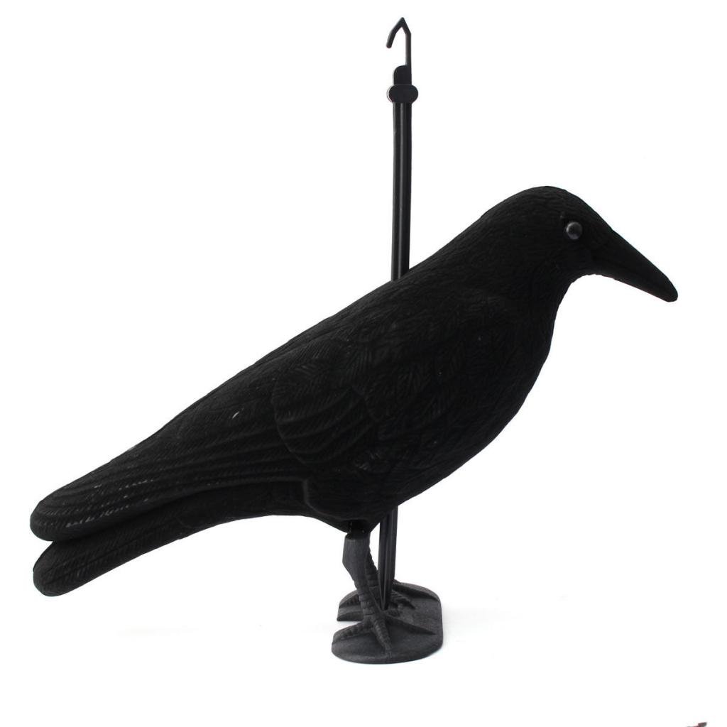 MagiDeal Garden Flocked Realistic lifesize Artificial crowdecoys mold for hunting-picture-23