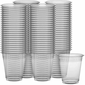 Bluesky Vasos de plástico transparente de alta calidad, 3 onzas (paquete de 100), calidad duradera, perfectos para fiestas, eventos y uso diario