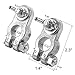 CZC AUTO Car Battery Terminal End with Wing Nut Terminal Connectors Zinc-Alloy Clamps for Car Truck Van RV Boat, 1 Pair