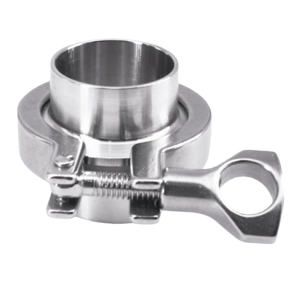 Refixamo One Color Pipe Clamps, 316L Stainless Steel Tri Clamp Set Weld Assembly Ferrule Pipe Fittings 0.5-10 In(114Mm K130)