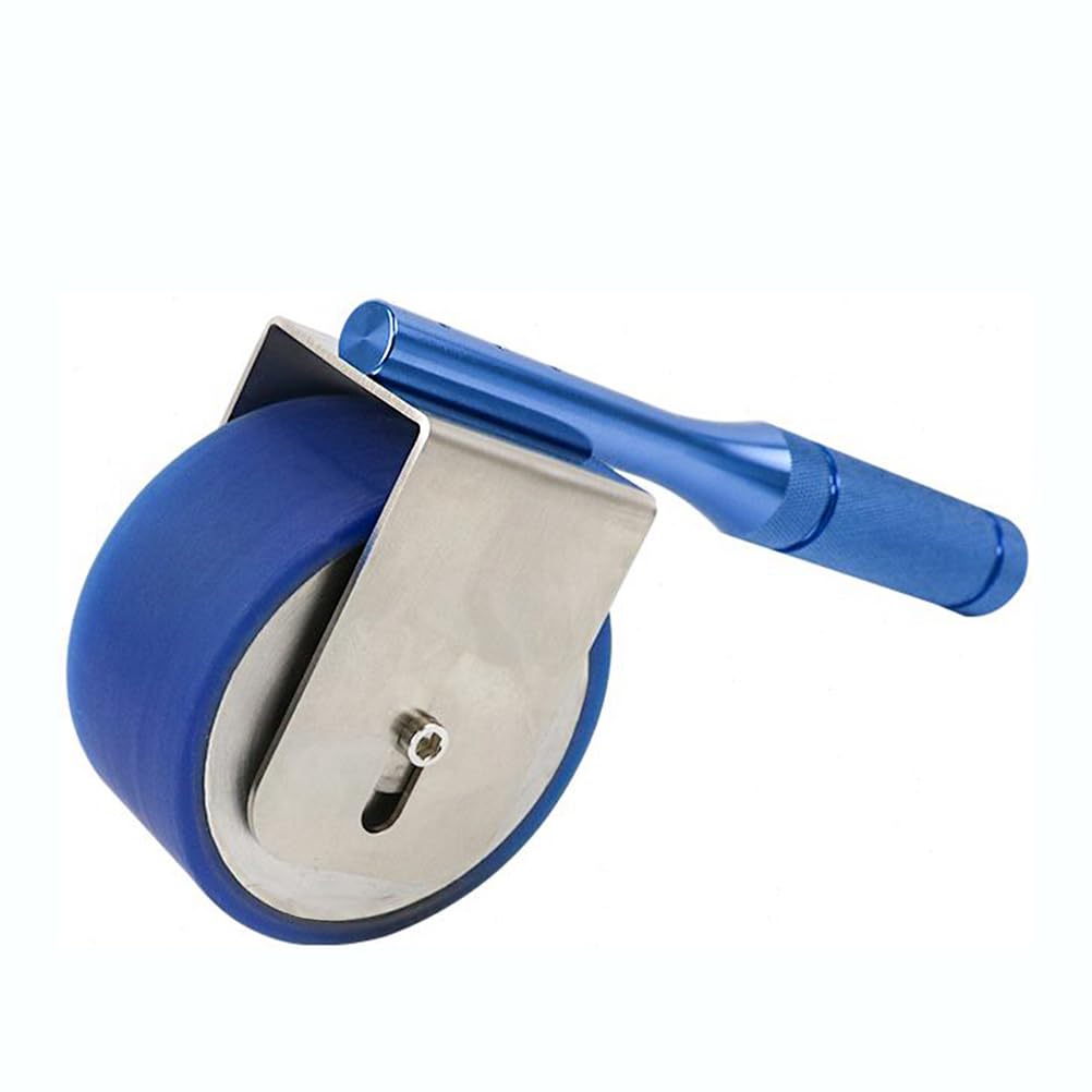 Herramienta Manual Rodillo Acero Inoxidable, Rodillo Goma PU Engrosada 2kg, Mango Antideslizante con Agarre Diamante, Pruebas Adhesión Cintas y Películas