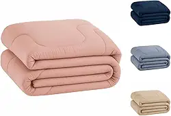 Edredom Percal 400 Fios Grosso Extra Macio Dupla Face Cobertor (Rose, Solteiro)