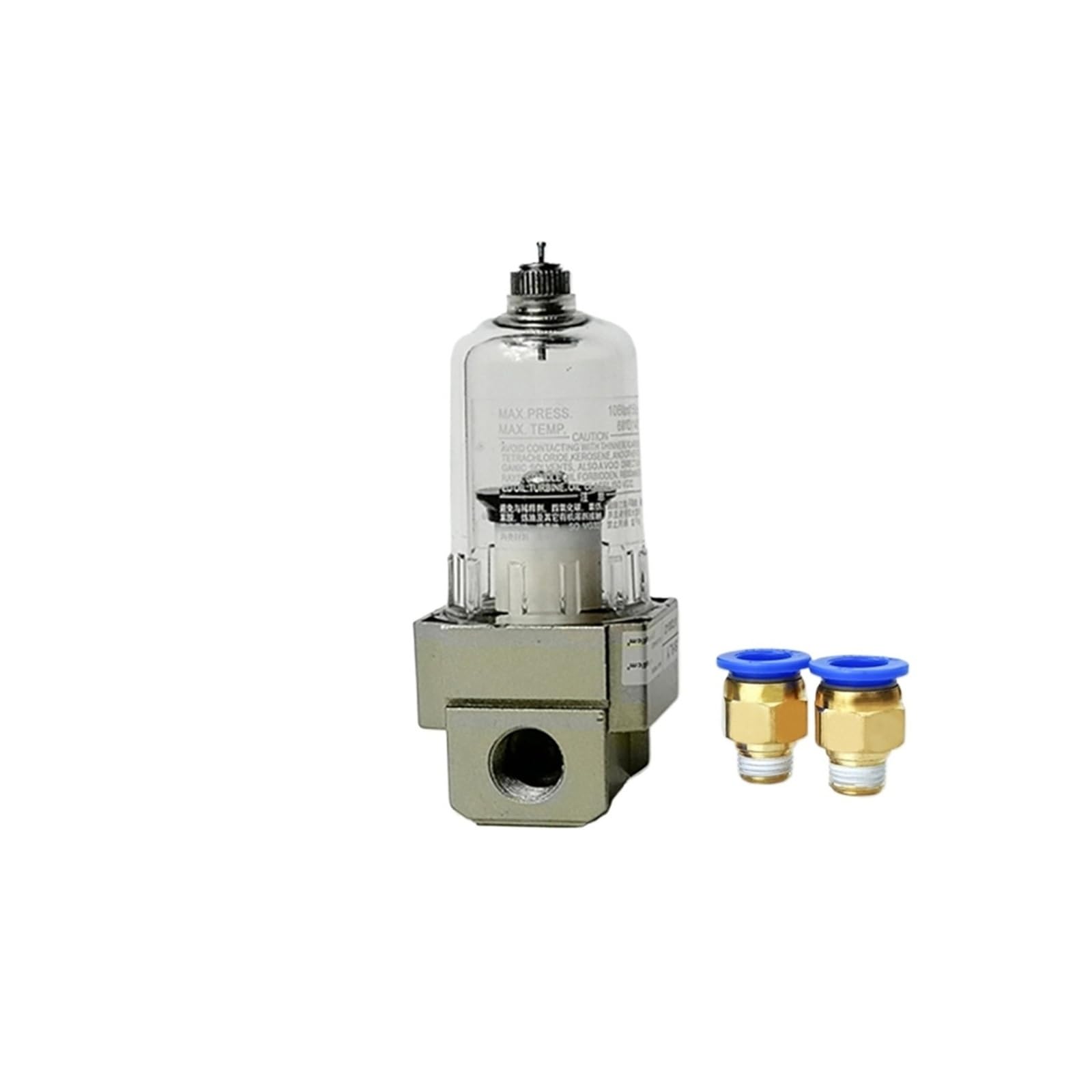 HHB18I Air Filter AF2000-02 1/4'' Pneumatic Air Water Filter Manual Drain oil separator(With-4mm-Fittings,Fiber Filter)