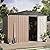 U-MAX 8x6 Sheds Storage Sheds & Outdoor Storage, Small Outdoor Storage Garden Shed Outside Shed kit, Galvanized Metal Utility Shed for Backyard, Patio and Lawn
