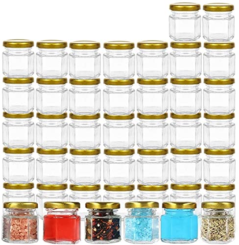 Image of 24 pcs Glass Mason Jars 100 ML Mini Jars with Metal Airtight Lid, for Jam, Jelly, Crafts, Spices, Dry Food Storage,for Baby Food, Crafts, Spices, Dry Food Storage (24, 100ml)