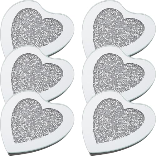 Dessous de verre en verre de table forme cœur idée cadeau idéale - 2