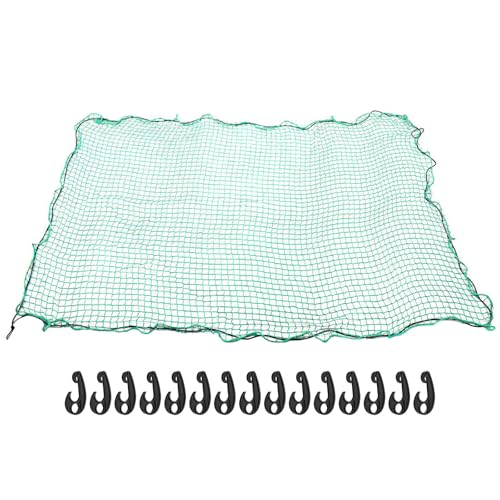 TOKIDNY Red de Carga Elástica para Camioneta 2X3 M de Nailon Resistente con 15 Ganchos y Cuerda Tensora Red para Caja de Camión para Carga Segura y Protección Anticaídas en Transporte