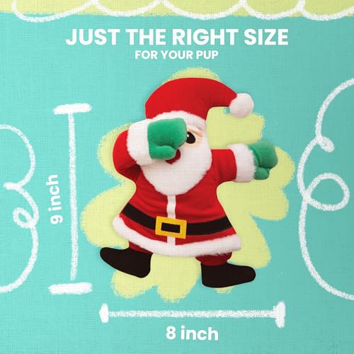 Juguete de peluche Snugarooz Dabbing Santa para perros miniatura 4