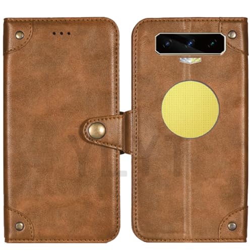 NESLIN ブラウン カバー 合皮 For FOSSiBOT F102 6.58 inch 保護する TPU Silicone Cover シリコーン Case レザー カード 収納 じきバックル 財布 ケース 手帳型